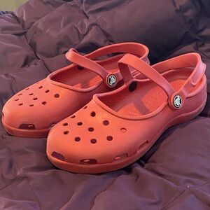 CROCS Mary Janes in Bright Red